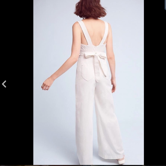 Anthropologie Pants - Anthropologie Chino jumpsuit tie back blogger